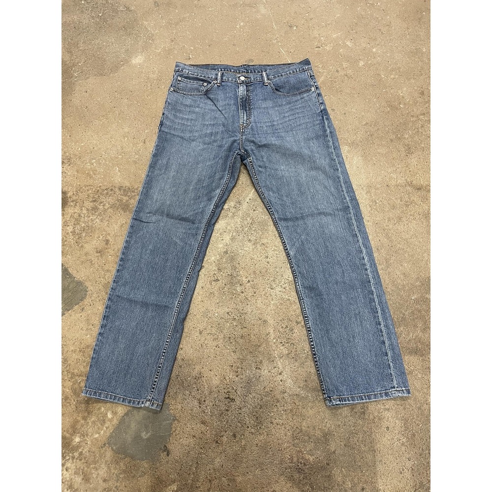 Levis 505 Jeans Mens 36x32 Blue Regular Fit Straight Leg Zip Fly PC9 00505-1441